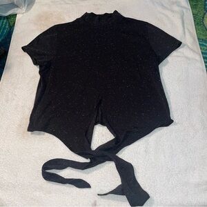 lululemon athletica Black Tie-Back Blouse